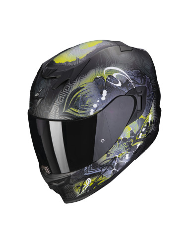 SCORPION EXO-520 EVO AIR MELROSE BLACK SPORTINIS/UŽDARAS MOTO ŠALMAS