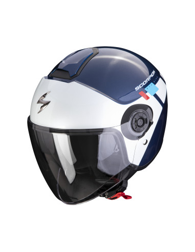 SCORPION EXO-CITY II MALL BLUE ATVIRAS MOTO ŠALMAS