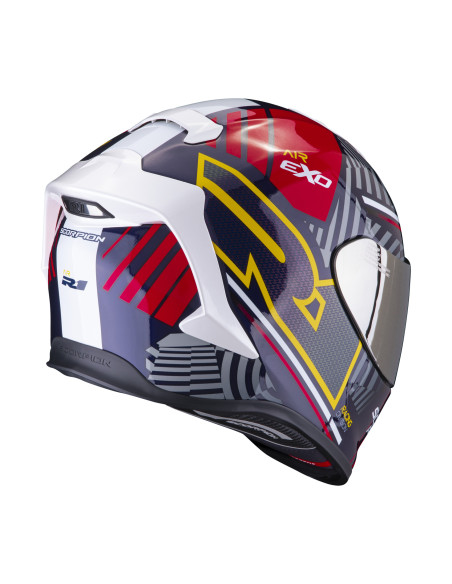 SCORPION EXO-R1 EVO AIR VICTORY BLUE/WHITE/RED SPORTINIS/UŽDARAS MOTO ŠALMAS
