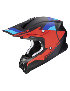 SCORPION VX-16 EVO AIR SPECTRUM BLUE/RED KROSINIS MOTO ŠALMAS