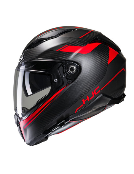 HJC F70 BLACK CARBON UBIS/MC21 SPORTINIS/UŽDARAS MOTO ŠALMAS