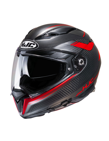 HJC F70 BLACK CARBON UBIS/MC21 SPORTINIS/UŽDARAS MOTO ŠALMAS