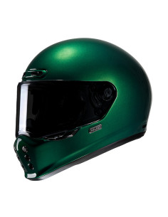 HJC V10 DEEP GREEN UŽDARAS MOTO ŠALMAS