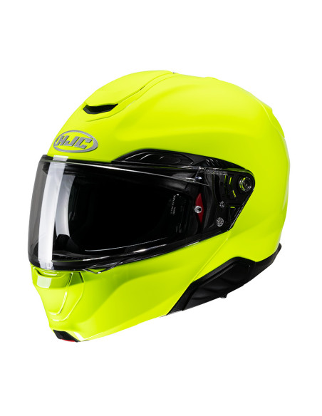 HJC RPHA 91 FLUORESCENT GREEN FLIP-UP MOTO ŠALMAS