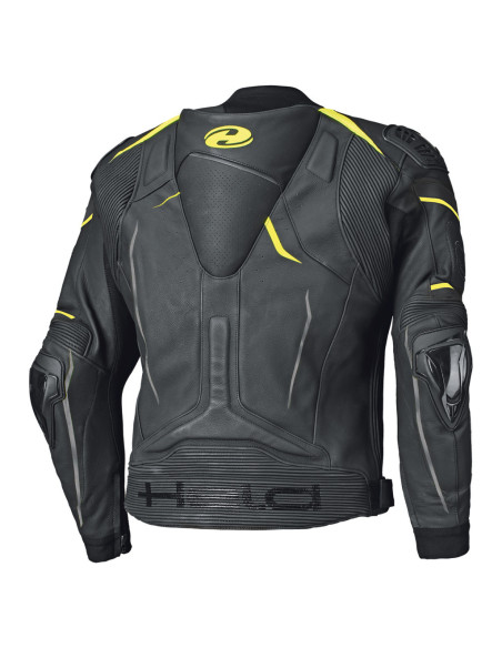 HELD SAFER II BLACK/YELLOW LEATHER MOTO JACKET