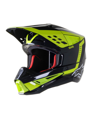ALPINESTARS S-M5 BEAM ANTHRACITE/YELLOW CROSS MOTO HELMET