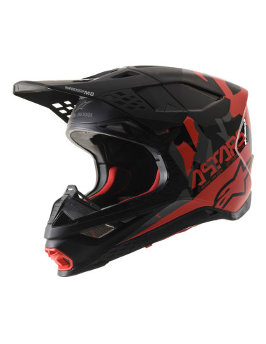 ALPINESTARS SUPERTECH S-M8 RED KROSINIS MOTO ŠALMAS