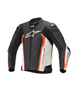 ALPINESTARS MISSILE V2 BLACK WHITE/FLUO RED ODINĖ MOTO STRIUKĖ