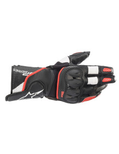 ALPINESTARS SP-2 V3 BLACK WHITE/BRIGHT RED MOTO PIRŠTINĖS