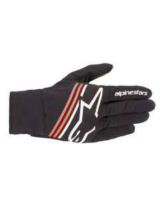 ALPINESTARS REEF BLACK/WHITE/FLUO RED MOTO PIRŠTINĖS