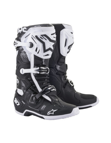 ALPINESTARS TECH 10 BLACK/WHITE KROSINIAI MOTO BATAI 