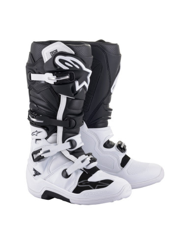 ALPINESTARS TECH 7 BLACK/WHITE KROSINIAI MOTO BATAI 