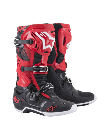 ALPINESTARS TECH 10 RED/BLACK KROSINIAI MOTO BATAI 