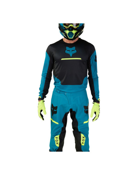 FOX FLEXAIR OPTICAL JERSEY MAUI BLUE KROSINIAI MOTO MARŠKINĖLIAI