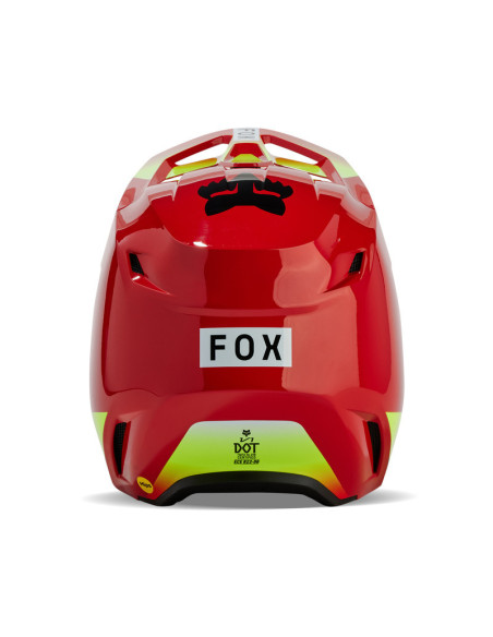 FOX YOUTH V1 BALLAST FLUO RED KROSINIS MOTO ŠALMAS