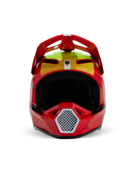 FOX YOUTH V1 BALLAST FLUO RED KROSINIS MOTO ŠALMAS