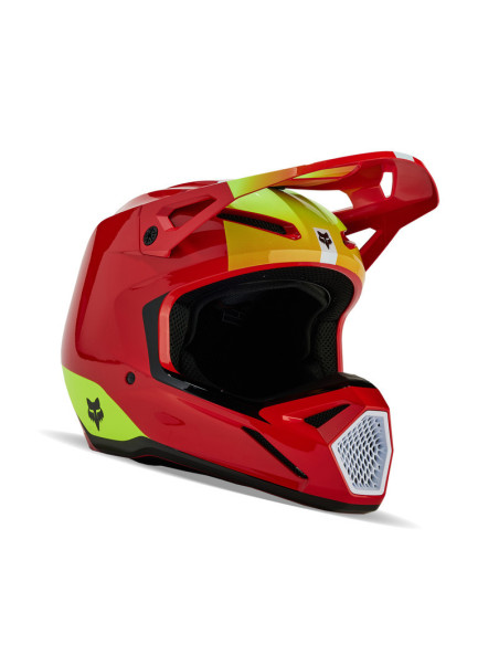 FOX YOUTH V1 BALLAST FLUO RED KROSINIS MOTO ŠALMAS