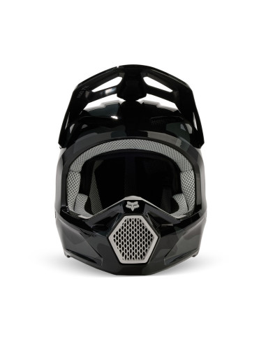 FOX YOUTH V1 BNKR BLACK CAMO CROSS MOTO HELMET