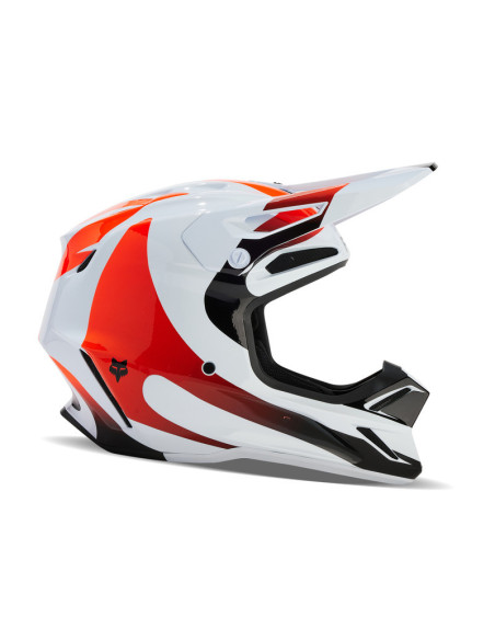 FOX V3 MAGNETIC WHITE KROSINIS MOTO ŠALMAS
