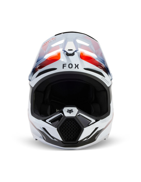 FOX V3 MAGNETIC WHITE KROSINIS MOTO ŠALMAS