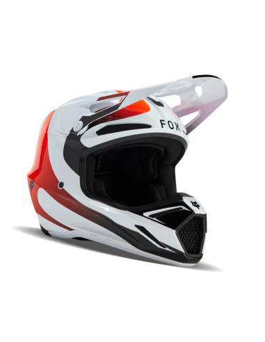 FOX V3 MAGNETIC WHITE KROSINIS MOTO ŠALMAS