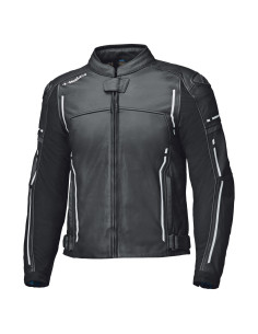 HELD TORVER TOP BLACK/WHITE LEATHER MOTO JACKET
