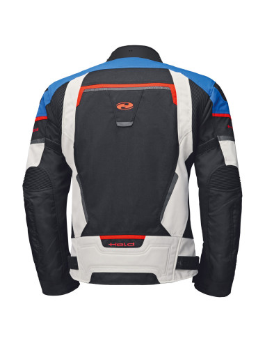 HELD MANZANO TOP GREY/BLUE TEXTILE MOTO JACKET