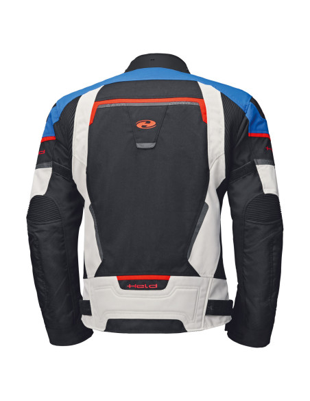 HELD MANZANO TOP GREY/BLUE TEXTILE MOTO JACKET
