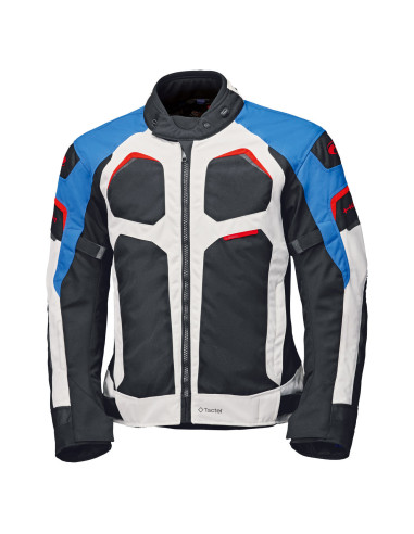 HELD MANZANO TOP GREY/BLUE TEXTILE MOTO JACKET