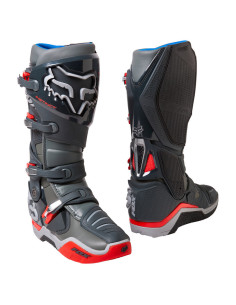 FOX INSTINCT GREY/RED BOOT KROSINIAI MOTO BATAI 