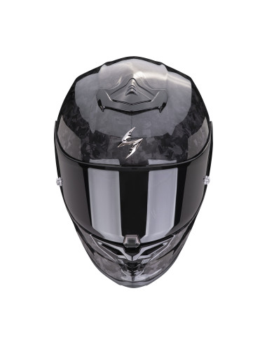 SCORPION EXO-R1 CARBON EVO AIR ONYX BLACK SPORTINIS/UŽDARAS MOTO ŠALMAS