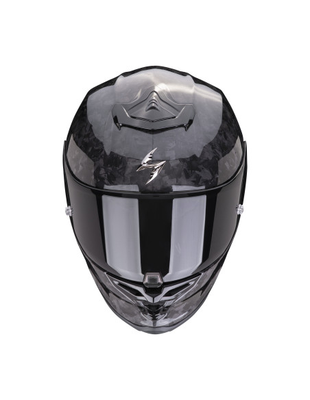 SCORPION EXO-R1 CARBON EVO AIR ONYX BLACK SPORTINIS/UŽDARAS MOTO ŠALMAS