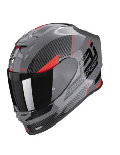 SCORPION EXO-R1 EVO AIR FINAL GREY/BLACK/RED SPORTINIS/UŽDARAS MOTO ŠALMAS