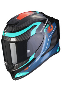 SCORPION EXO-R1 EVO AIR VATIS BLACK/BLUE/RED SPORTINIS/UŽDARAS MOTO ŠALMAS