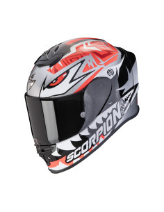 SCORPION EXO-R1 EVO AIR ZACCONE REPLICA SILVER/BLACK/RED SPORTINIS/UŽDARAS MOTO ŠALMAS