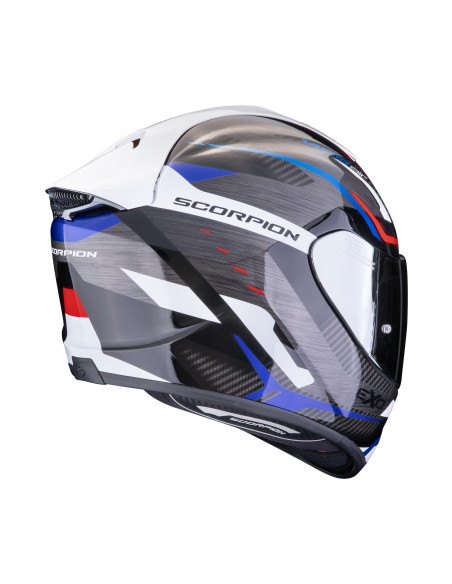 SCORPION EXO-1400 EVO II AIR ACCORD BLACK/BLUE WHITE SPORTINIS/UŽDARAS MOTO ŠALMAS
