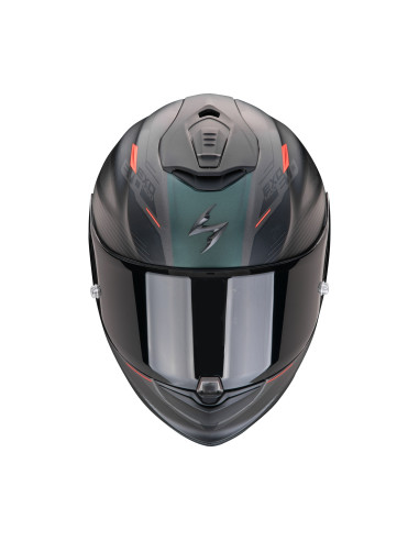 SCORPION EXO-1400 EVO II AIR LUMA MATT BLACK/GREEN SPORTINIS/UŽDARAS MOTO ŠALMAS