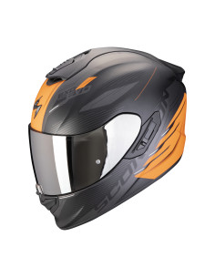 SCORPION EXO-1400 EVO II AIR LUMA MATT BLACK/ORANGE SPORTINIS/UŽDARAS MOTO ŠALMAS