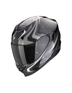 SCORPION EXO-520 EVO AIR TERRA BLACK/SILVER/WHITE SPORTINIS/UŽDARAS MOTO ŠALMAS