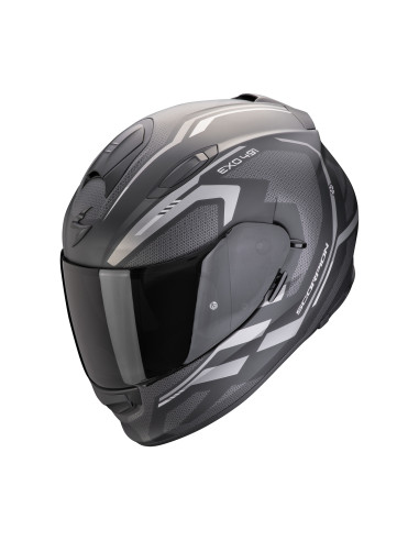 SCORPION EXO-491 KRIPTA MATT BLACK/SILVER SPORTS/INDOOR MOTO HELMET