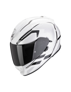 SCORPION EXO-491 KRIPTA WHITE/BLACK SPORTINIS/UŽDARAS MOTO ŠALMAS