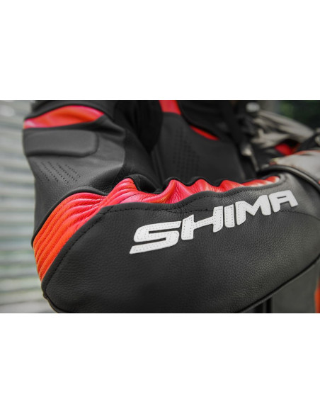 SHIMA КРАСНАЯ КОЖАНАЯ МОТОКУРТКА