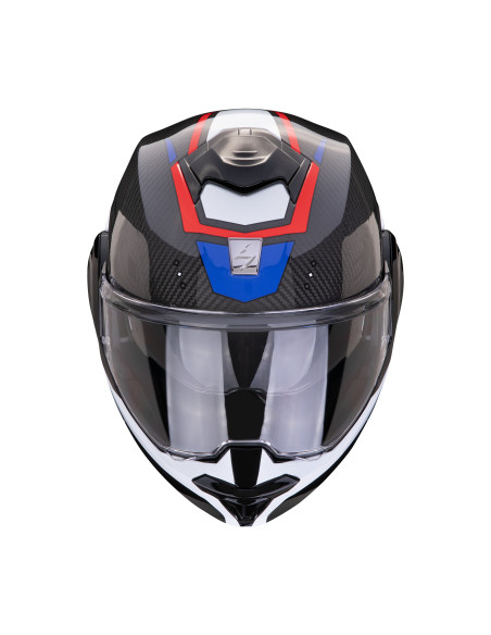 SCORPION EXO-TECH EVO CARBON ROVER BLACK/RED/BLUE FLIP-UP MOTO ŠALMAS