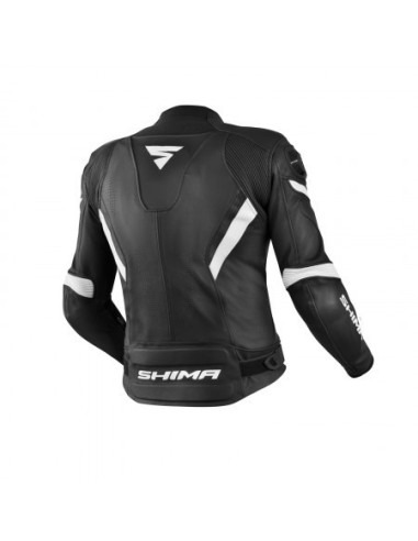 SHIMA CHASE WHITE LEATHER MOTO JACKET