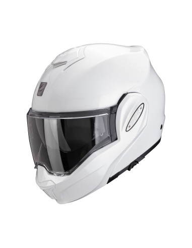 SCORPION EXO-TECH EVO PRO WHITE FLIP-UP MOTO ŠALMAS