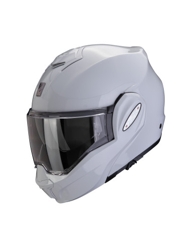 SCORPION EXO-TECH EVO PRO LIGHT GREY FLIP-UP MOTO ŠALMAS