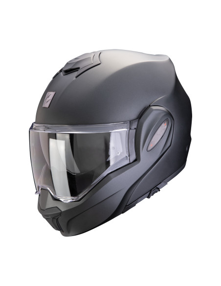 SCORPION EXO-TECH EVO PRO MATT BLACK FLIP-UP MOTO HELMET