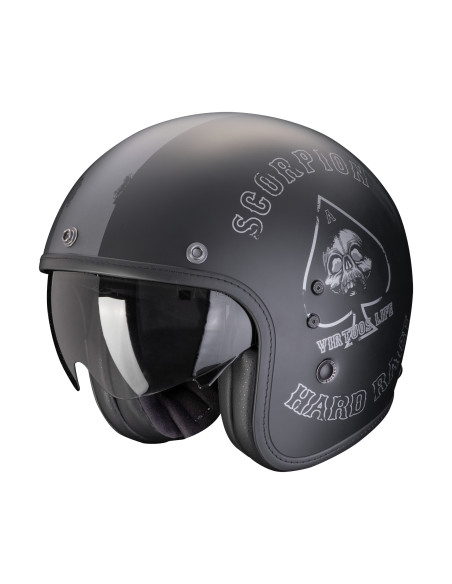 SCORPION ОТКРЫТЫЙ МОТОШЛЕМ BELFAST EVO SPADE MATT BLACK/SILVER