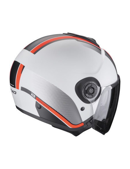 SCORPION EXO-CITY II VEL GREY/RED ATVIRAS MOTO ŠALMAS
