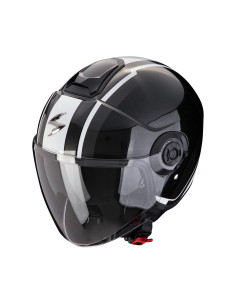 SCORPION EXO-CITY II VEL METAL BLACK/WHITE ATVIRAS MOTO ŠALMAS